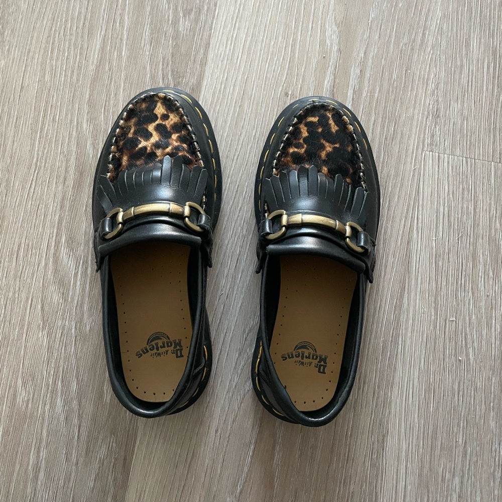 Dr. Martens Adrian Snaffle Leopard Loafers